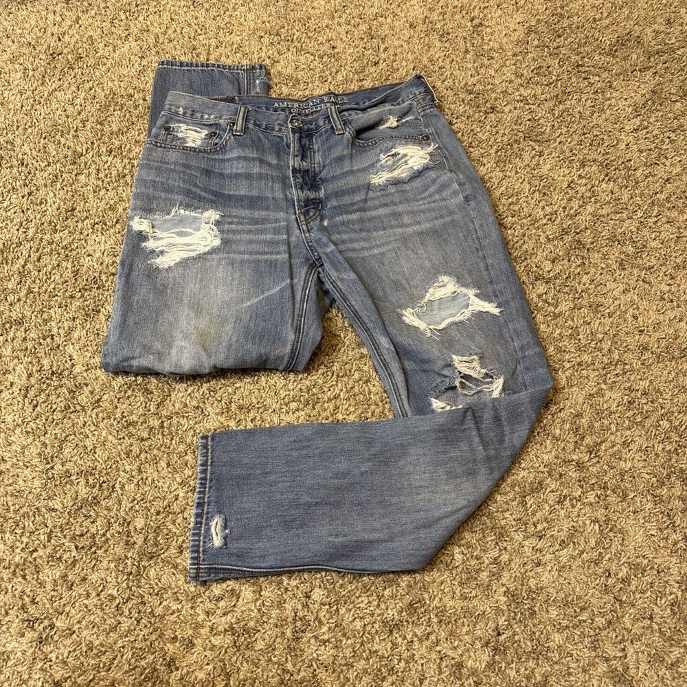 American Eagle Jeans Women’s 8 Vintage High Rise Hipster Medium Washed Rips Y2k
